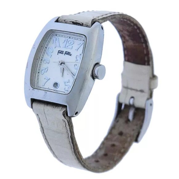 Folli Follie Watches Silver White Woman Authentic Used